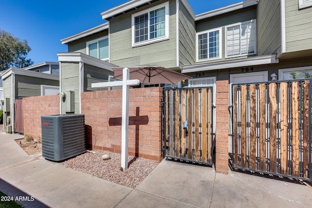 exterior space with central AC unit