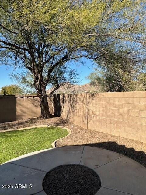 view of yard with a patio