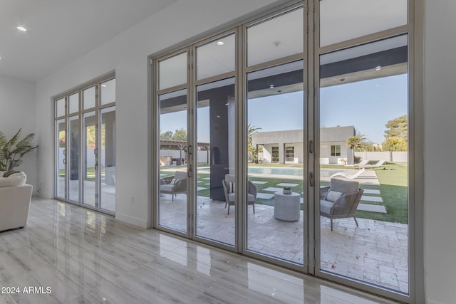 doorway to outside with french doors