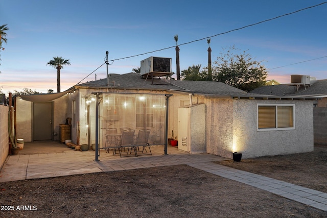 view of front of property with a patio area