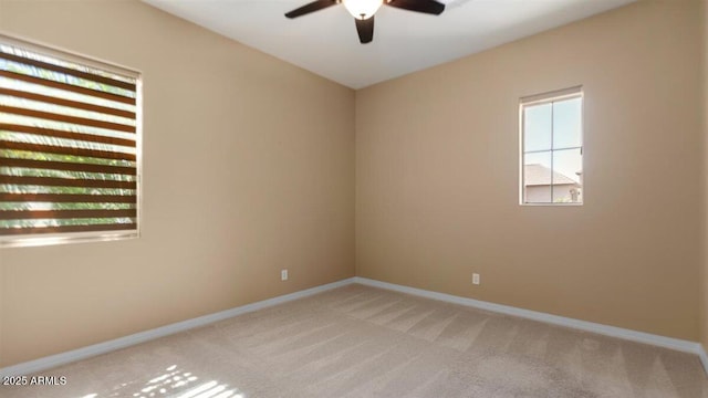 6917 E Ingram Cir, Mesa, AZ 85207 - spare room featuring ceiling fan and light carpet