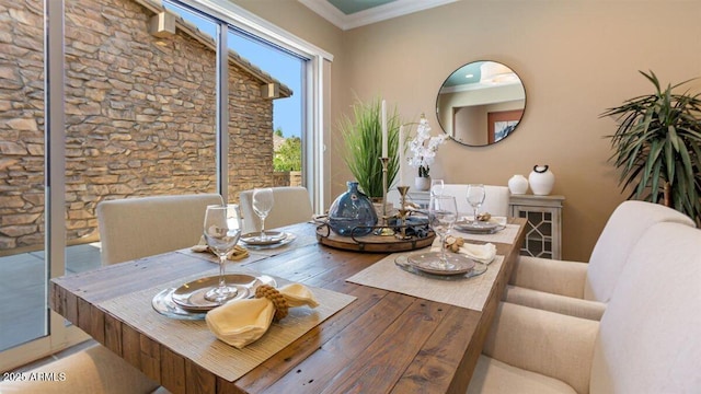 6917 E Ingram Cir, Mesa, AZ 85207 - dining space with wood-type flooring and crown molding