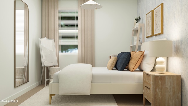 view of carpeted bedroom