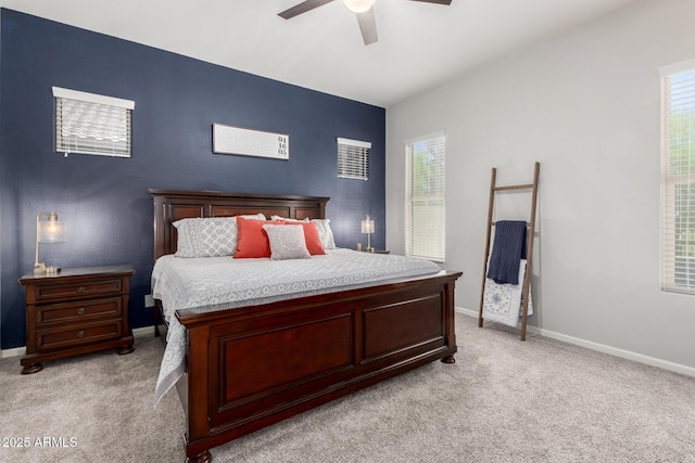 3081 E Desert Broom Pl, Chandler, AZ 85286 - bedroom featuring light carpet, multiple windows, and baseboards