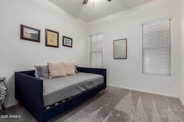 3081 E Desert Broom Pl, Chandler, AZ 85286 - bedroom with carpet floors, baseboards, and a ceiling fan