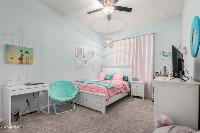 3081 E Desert Broom Pl, Chandler, AZ 85286 - carpeted bedroom featuring a ceiling fan