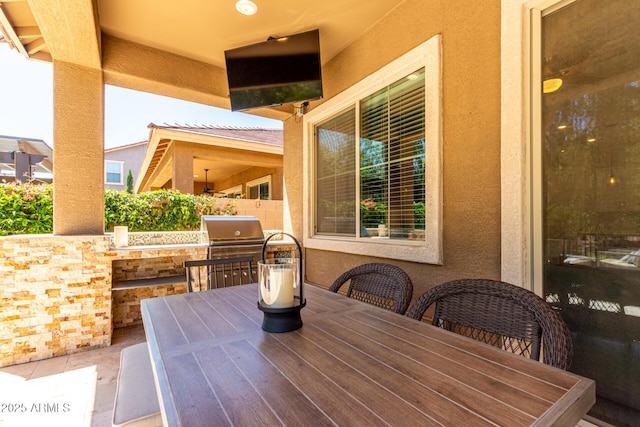 3081 E Desert Broom Pl, Chandler, AZ 85286 - view of patio with outdoor dining space and grilling area