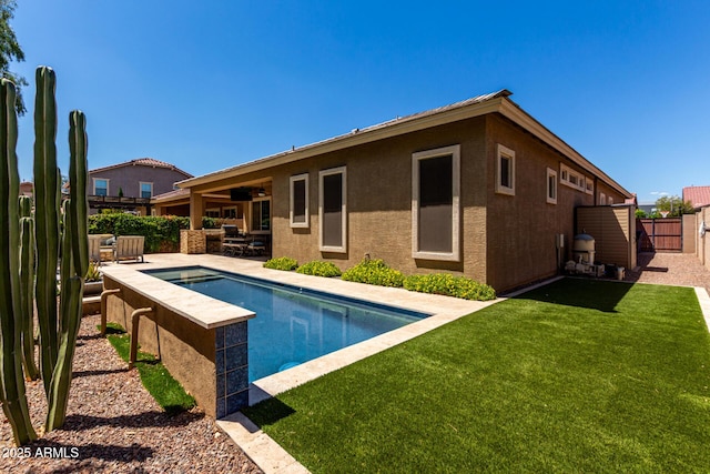 3081 E Desert Broom Pl, Chandler, AZ 85286 - back of property with a patio and stucco siding