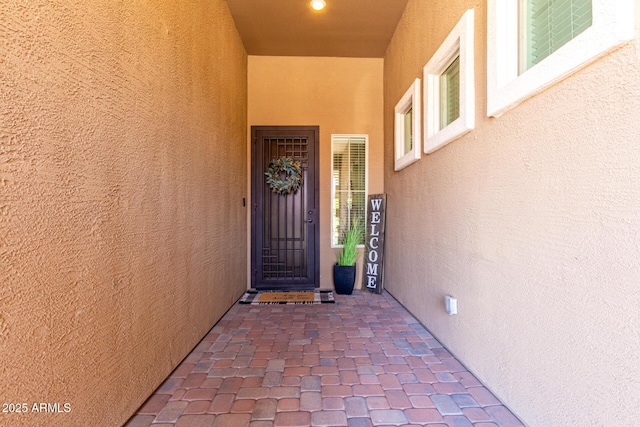 3081 E Desert Broom Pl, Chandler, AZ 85286 - doorway to property featuring stucco siding
