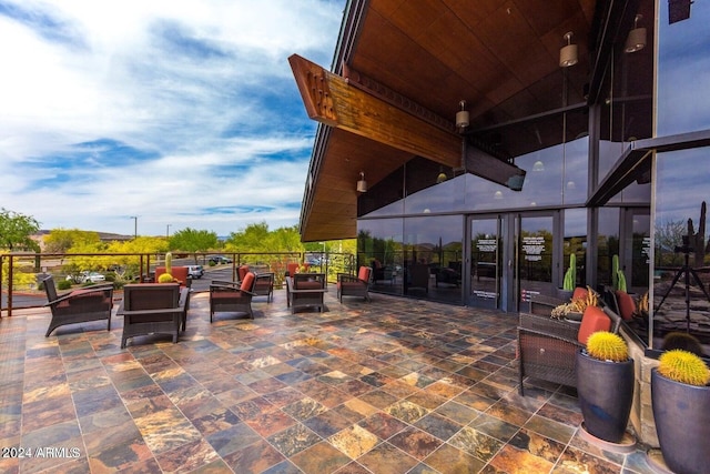 view of patio with outdoor lounge area