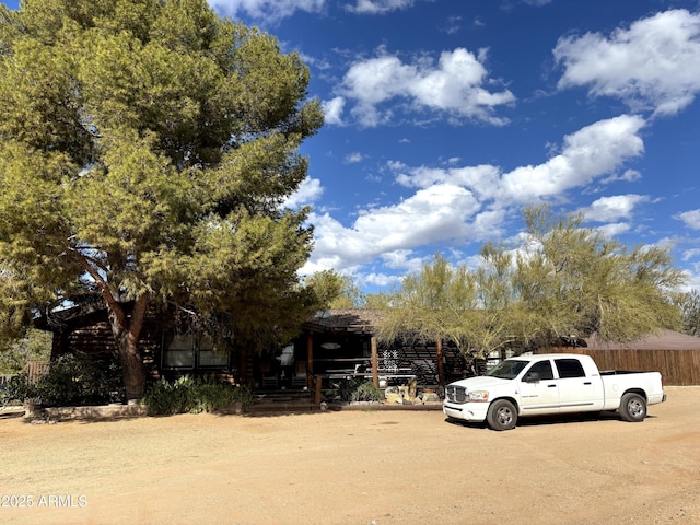 view of parking / parking lot