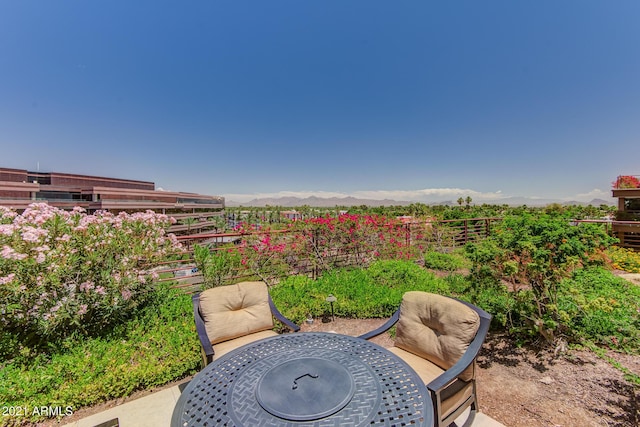 7161 E Rancho Vista Dr Unit 6001, Scottsdale, AZ 85251 - view of patio featuring a mountain view