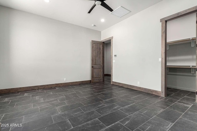 2009 S Raindance Rd, Apache Junction, AZ 85119 - unfurnished bedroom featuring ceiling fan, recessed lighting, and a closet