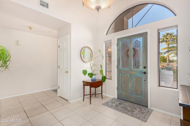 18649 E Mcdowell Mountain Dr, Rio Verde, AZ 85263 - tiled foyer entrance with baseboards and visible vents