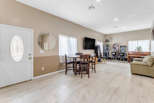 view of dining room