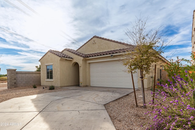 view of front of home featuring a garage