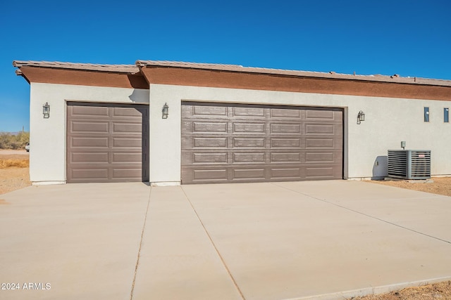 garage with central AC