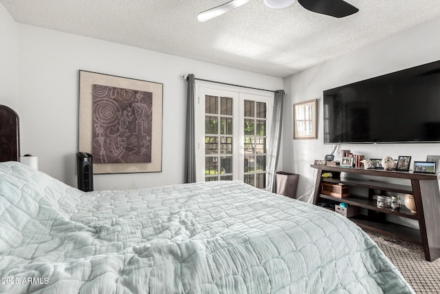 bedroom with a textured ceiling