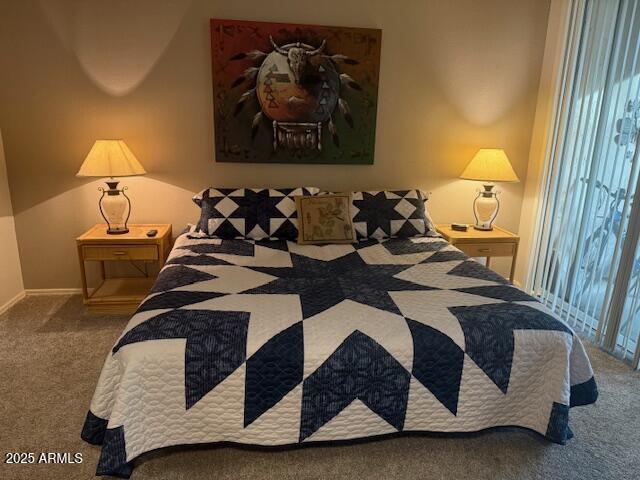 view of carpeted bedroom