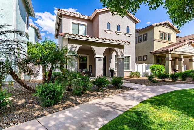 1324 S Banning St, Gilbert, AZ 85296 - mediterranean / spanish house with stucco siding and a tiled roof