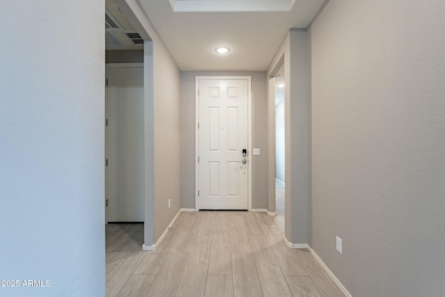 18766 W Montebello Ave, Litchfield Park, AZ 85340 - hall with light wood-style floors, baseboards, and recessed lighting