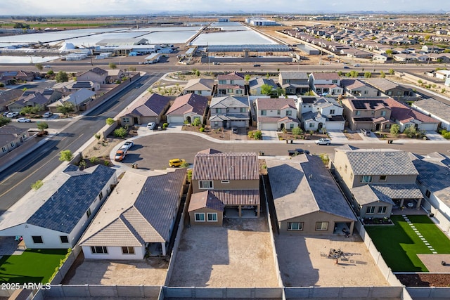 aerial perspective of suburban area