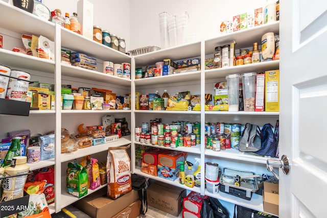 view of pantry