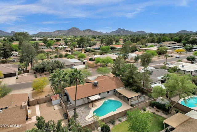 4840 E Sunnyside Dr, Scottsdale, AZ 85254 - drone / aerial view featuring a mountain view and a residential view