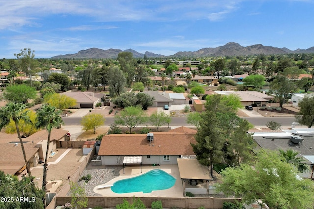 4840 E Sunnyside Dr, Scottsdale, AZ 85254 - birds eye view of property featuring a mountain view and a residential view