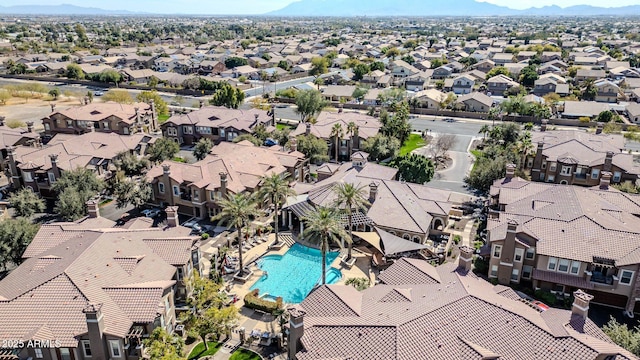 bird's eye view with a residential view