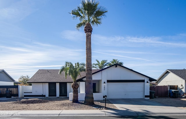 view of front facade with a garage