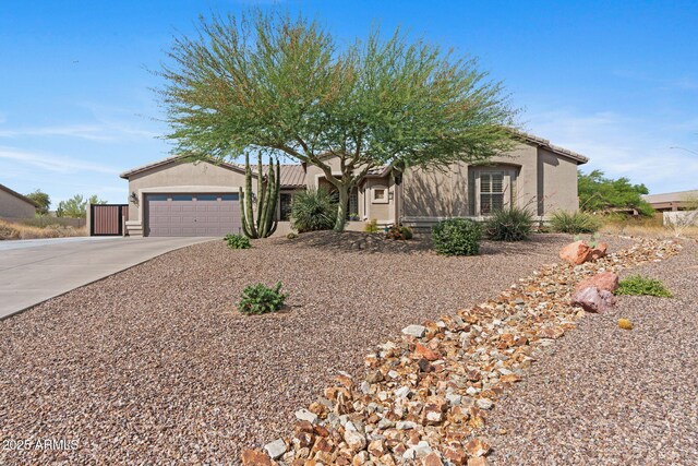 2239 N Calvin, Mesa, AZ 85207 - single story home with concrete driveway, stucco siding, a garage, and a tiled roof