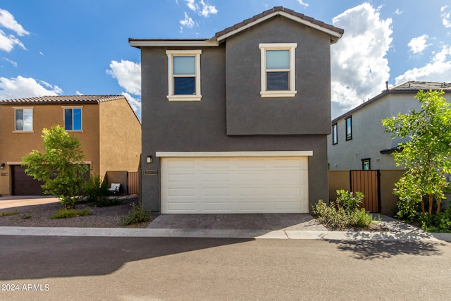 view of front of house featuring a garage