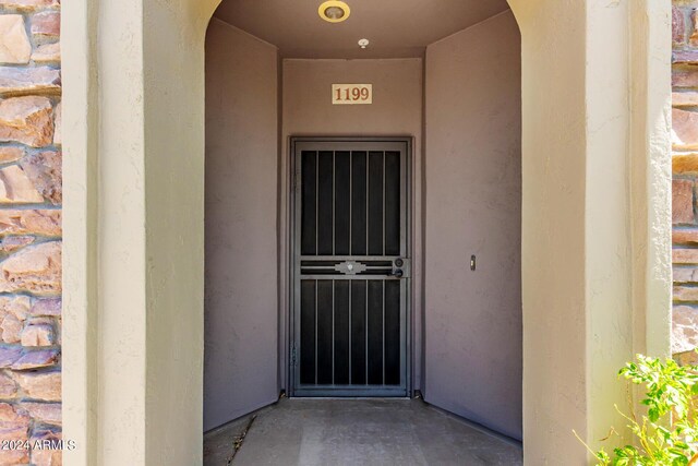 view of doorway to property