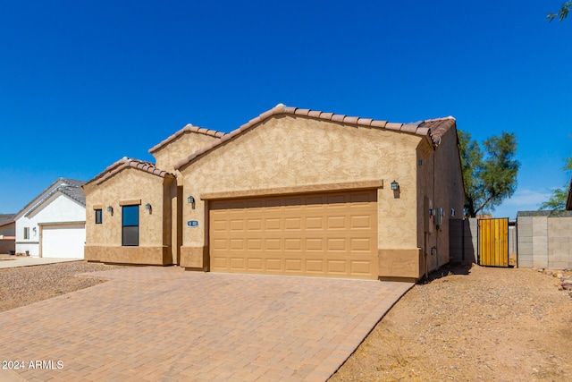 view of front of home featuring a garage