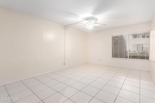 empty room featuring ceiling fan