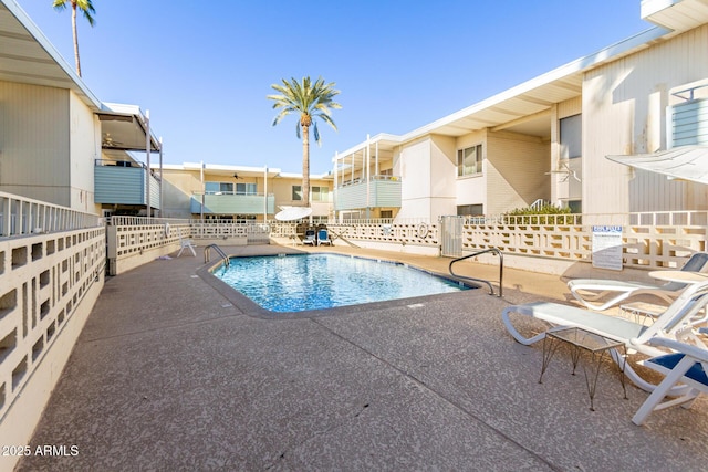 view of pool with a patio