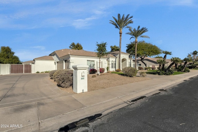 view of single story home