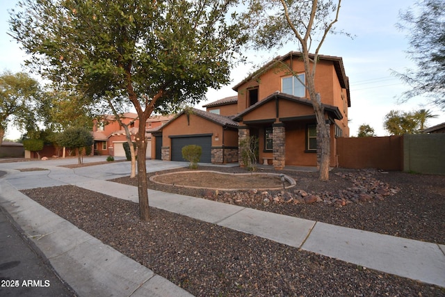 view of front of house featuring a garage