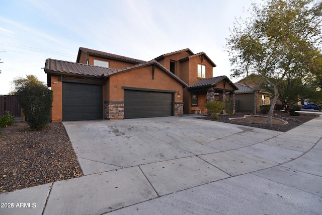 view of front of home featuring a garage