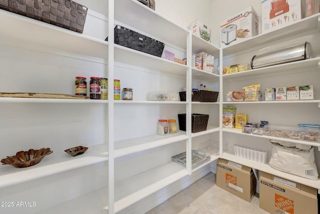 view of pantry