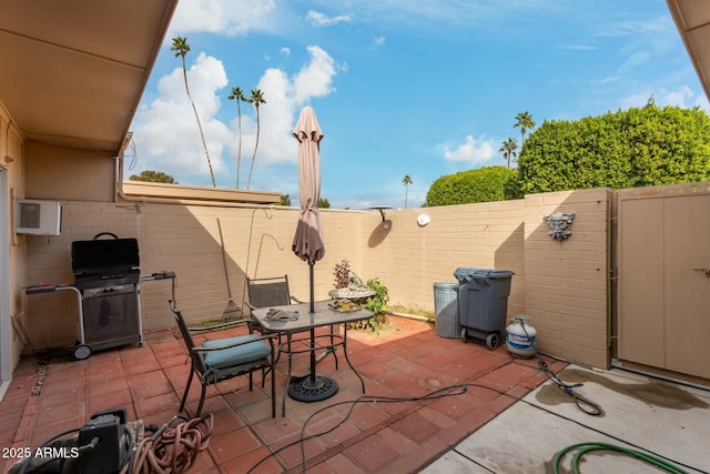 view of patio / terrace featuring area for grilling