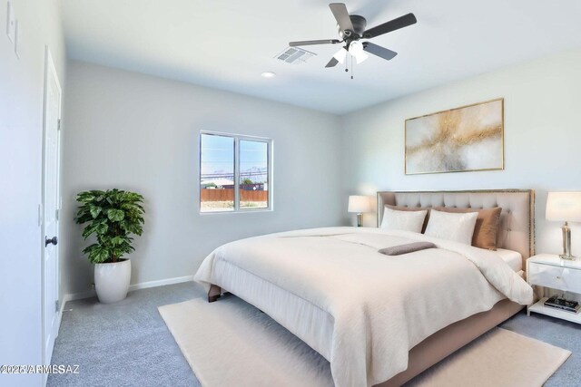 19 E Elm St, Tucson, AZ 85705 - carpeted bedroom featuring baseboards, a ceiling fan, and recessed lighting