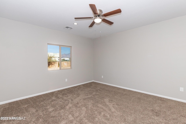 19 E Elm St, Tucson, AZ 85705 - carpeted spare room with baseboards, ceiling fan, and recessed lighting