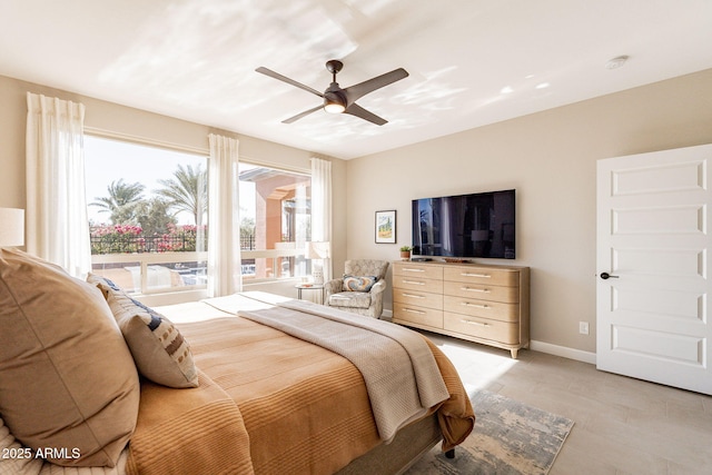 bedroom with ceiling fan