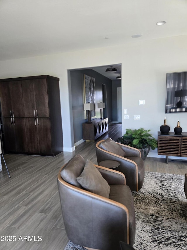 17833 E Veit Springs Dr, Rio Verde, AZ 85263 - living room with baseboards, recessed lighting, and wood finished floors