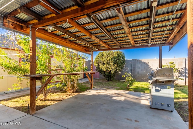 view of patio / terrace featuring area for grilling