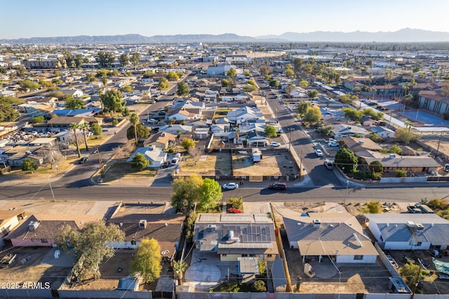 bird's eye view featuring a mountain view