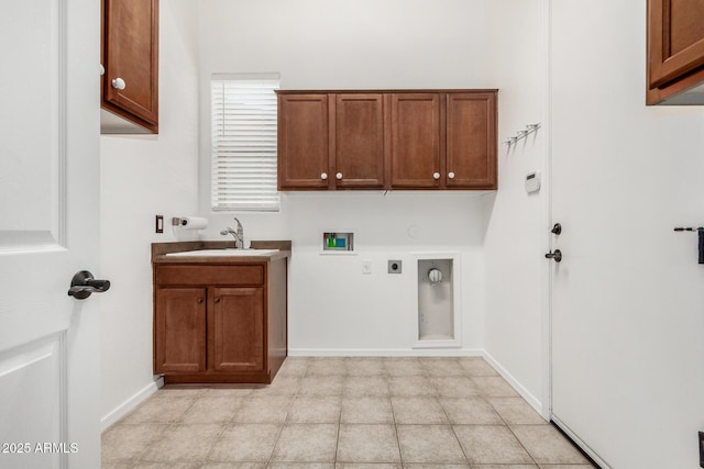 30135 N 129th Gln, Peoria, AZ 85383 - laundry area with electric dryer hookup, cabinet space, hookup for a washing machine, gas dryer hookup, and baseboards