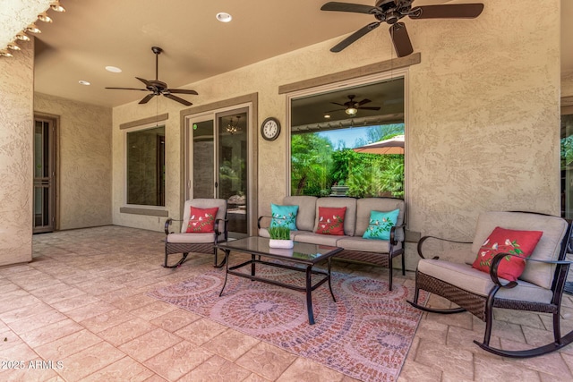 30135 N 129th Gln, Peoria, AZ 85383 - view of patio / terrace featuring ceiling fan and outdoor lounge area